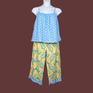 Printfresh x Pencil & Paper Womens Tiger Queen Tank Top Pajama Set Size 2X